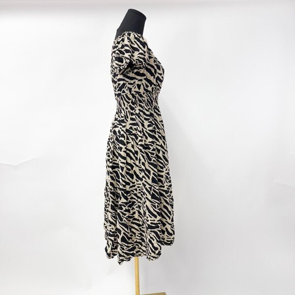 VINTAGE STYLE OFF THE SHOULDER PUFF DRESS PRINTED - Picture 5 of 7